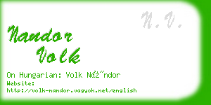 nandor volk business card